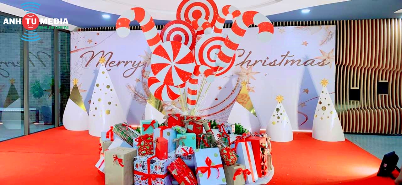 backdrop trang trí Noel